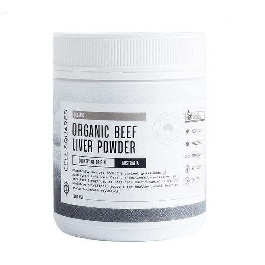 Organic Beef Liver Powder Cell Squared